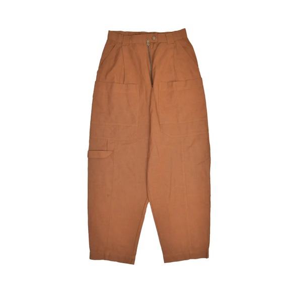 Urban Outfitters Pants - Urban Outfitters Pants Womens 4 Brown Cargo Linen Blend Relaxed Carpenter 28x26